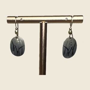 Holly Yashi Anodized Aluminum Grass Dangle Earrings Vintage 1980s